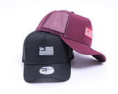 Kšiltovka New Era 9FORTY Trucker Contemporary US Flag Burgundy