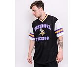 Triko New Era NFL Stripe Sleeve Oversized Tee Minnesota Vikings Black
