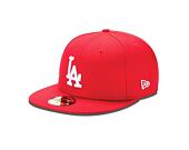 Kšiltovka New Era 59FIFTY MLB Basic Los Angeles Dodgers Fitted Scarlet / White