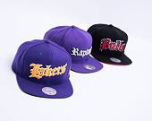 Kšiltovka Mitchell & Ness Old English Faded Snapback Los Angeles Lakers Purple