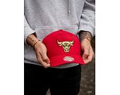 Kšiltovka Mitchell & Ness Chicago Bulls Black Bullion Snapback Red