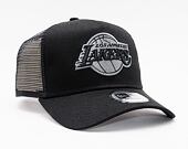 Kšiltovka New Era 9FORTY Trucker NBA Black on Black Team Logo Los Angeles Lakers Snapback