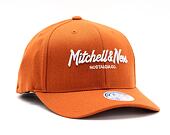 Kšiltovka Mitchell & Ness Pinscript High Crown 110 Burnt Orange / Silver Grey Snapback