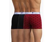 Pánské Boxerky Champion 3-Pack MIX3 CH00081W/3-9N0 Black/Navy/Red