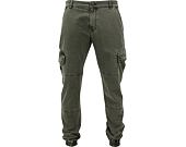 Kalhoty Urban Classic TB1435 Washed Cargo Twill Jogging Pants Olive