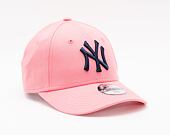 Dětská Kšiltovka New Era 9FORTY Kids MLB League Essential New York Yankees Strapback Pink Glow / Nav