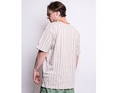Triko New Era Oversized New York Pinstripe Tee Stone / Toffee