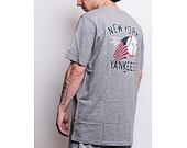 Triko New Era MLB Baseball Graphic Tee New York Yankees Light Grey Heather
