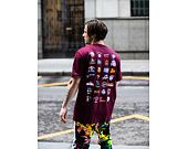 Triko Pink Dolphin Legendary Logos Tee US22111LLCU Maroon