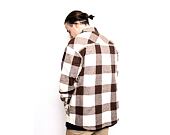 Košile Karl Kani 6023529 KK Chest Signature Flannel Shirt Cream/Brown KM214-053-1