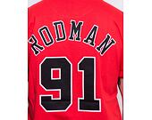 Triko Mitchell & Ness Chicago Bulls Dennis Rodman Name & Number Tee Red