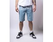Kraťasy Karl Kani Serif Denim Shorts bleached blue