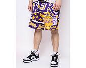Kraťasy Mitchell & Ness Jumbotron 2.0 Sublimated Shorts Los Angeles Lakers Purple / Gold