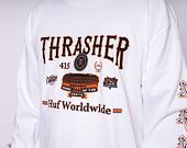 Triko s dlouhým rukávem HUF × Thrasher Monteray Longsleeve White