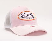 Kšiltovka Von Dutch Kent Trucker Velvet Lt.Pink/White