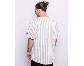 Baseballový dres New Era Pinstripe Jersey Off White / Brown