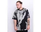 Triko New Era All Over Print Patch Oversized Tee Black / Grey