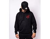 Mikina New Era MLB Foil Back Print Hoody New York Yankees Black/Metallic Red