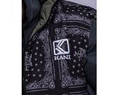 Vesta Karl Kani OG Reversible Paisley Puffer Vest black/military green