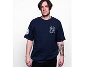 Triko New Era Heritage Back Print Oversized Tee New York Yankees Oceanside Blue / Off White