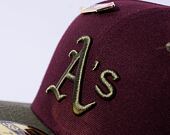 Kšiltovka New Era 59FIFTY MLB WS Sidepatch Trail Mix Oakland Athletics Frosted Burgundy