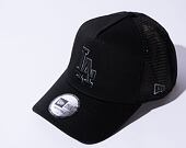 Kšiltovka New Era 9FORTY Trucker MLB Black on Black Team Logo Los Angeles Dodgers Snapback