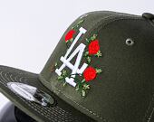 Kšiltovka New Era 9FIFTY MLB Flower Los Angeles Dodgers New Olive