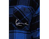 Košile Karl Kani Chest Signature Heavy Flannel Shirt blue/black