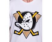 Triko Mitchell & Ness NHL Team Logo Tee Anaheim Ducks White