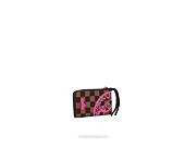 Peněženka Sprayground Pink Drip Brown Check Wallet