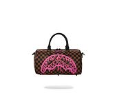 Taška Sprayground Pink Drip Brown Check Mini Duffle
