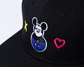 Kšiltovka RATAJ Hey Mickey Black / Purple Snapback