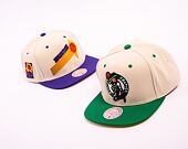 Kšiltovka Mitchell & Ness NBA Sail 2 Tone Snapback Boston Celtics Off White
