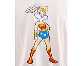 Triko New Era Superhero × Looney Tunes Character Oversized Tee Off White