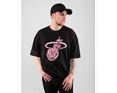Triko New Era NBA Infill Logo Oversized Tee Miami Heat Black / Scarlet