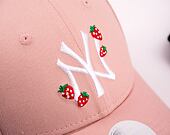 Dámská Kšiltovka New Era 9FORTY Womens MLB Strawberry New York Yankees Pink Rouge / White