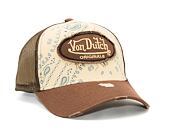 Kšiltovka Von Dutch Trucker Kalmar Poly Woven Brown Bandana