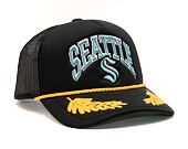 Kšiltovka Mitchell & Ness Nhl Gold Leaf Trucker Kraken Black