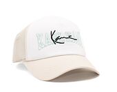 Kšiltovka Karl Kani College Signature Trucker Cap Off White/White