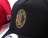 Kšiltovka New Era 9FORTY A-Frame Trucker Black Gold AC Milan Black Black