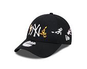 Kšiltovka New Era 9FORTY MLB Koi Fish New York Yankees Black / Optic White