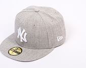 Kšiltovka New Era - 59FIFTY Basic Heather - NY Yankees - Grey / White