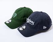 Kšiltovka New Era 9TWENTY MLB Team Script Los Angeles Dodgers Dark Royal / Optic White