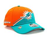 Kšiltovka New Era 9FORTY Stretch-Snap NFL Sideline 23 Miami Dolphins Team Colors