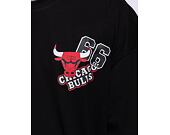 Triko New Era NBA Arch WordMark Oversized Tee Chicago Bulls Black / Front Door Red