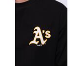 Triko New Era MLB Large Logo Oversized Tee Oakland Athletics Cooperstown Black / Dark Green
