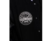 Bunda New Era MLB Large Logo Varsity New York Yankees Cooperstown Black / Off White