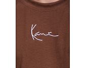 Triko Karl Kani Small Signature Wavy Block Tee brown/sand/off white