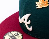 Kšiltovka New Era 59FIFTY MLB "Leaf Drop" WS Patch Atlanta Braves Green / White