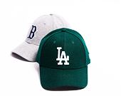Kšiltovka New Era 9FORTY MLB Melton Wool Essential Los Angeles Dodgers Dark Green / White